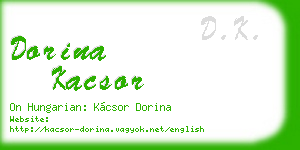 dorina kacsor business card